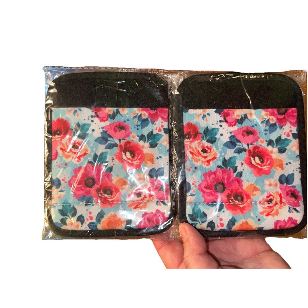 Set of 5 Floral Fabric Storage Pouches Coppy Aesthetic Travel Case Organizer
